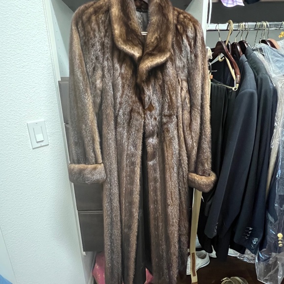 Genuine Demi Buff Mink Full Length Coat - Picture 1 of 2